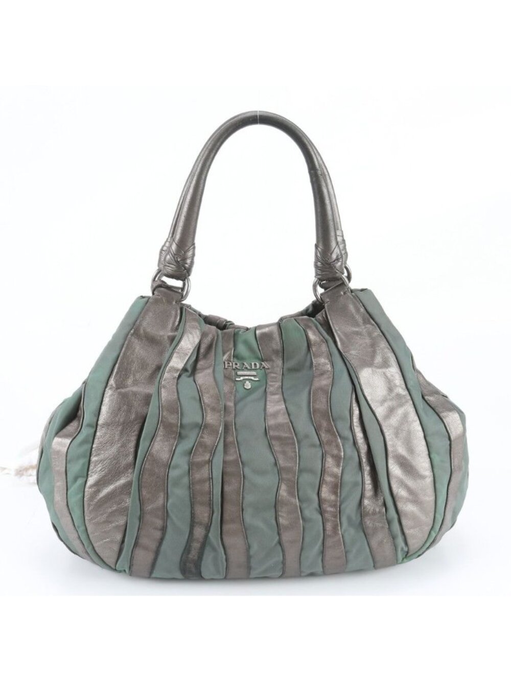 Prada White Tag Tessuto Nylon Crimson Leather Tote Bag Shoulder